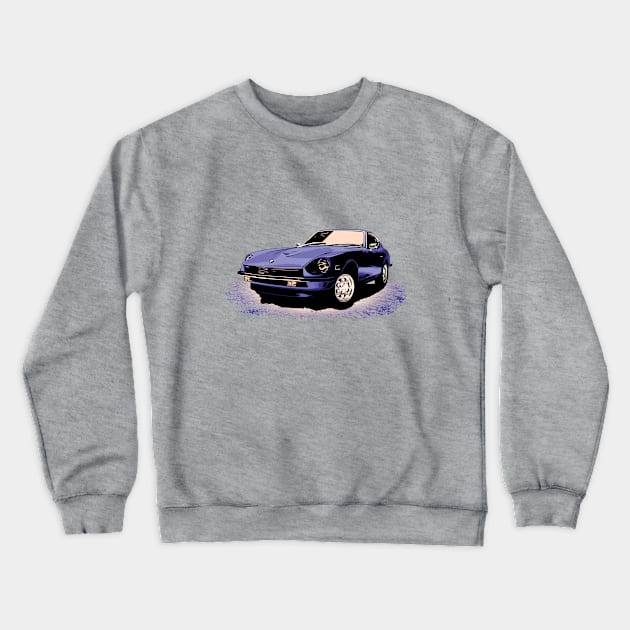 Blue 70 Datsun 240Z Crewneck Sweatshirt by ZoeysGarage